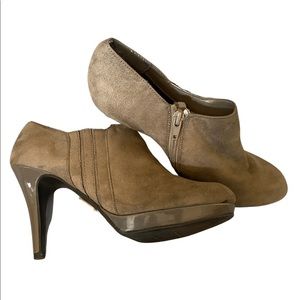 Brown Impo Platform Bootie Heels